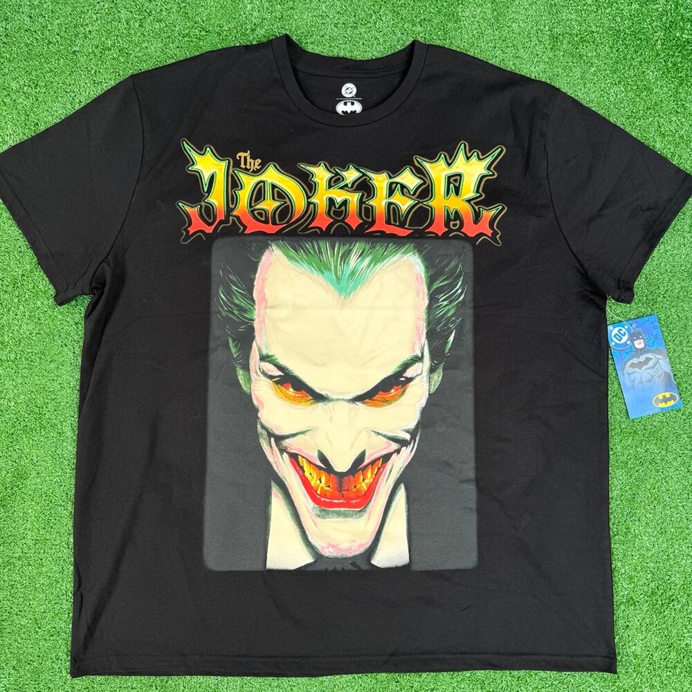 DC Batman x Issac Morris Ltd The Joker Black T Shirt Hahahahaha